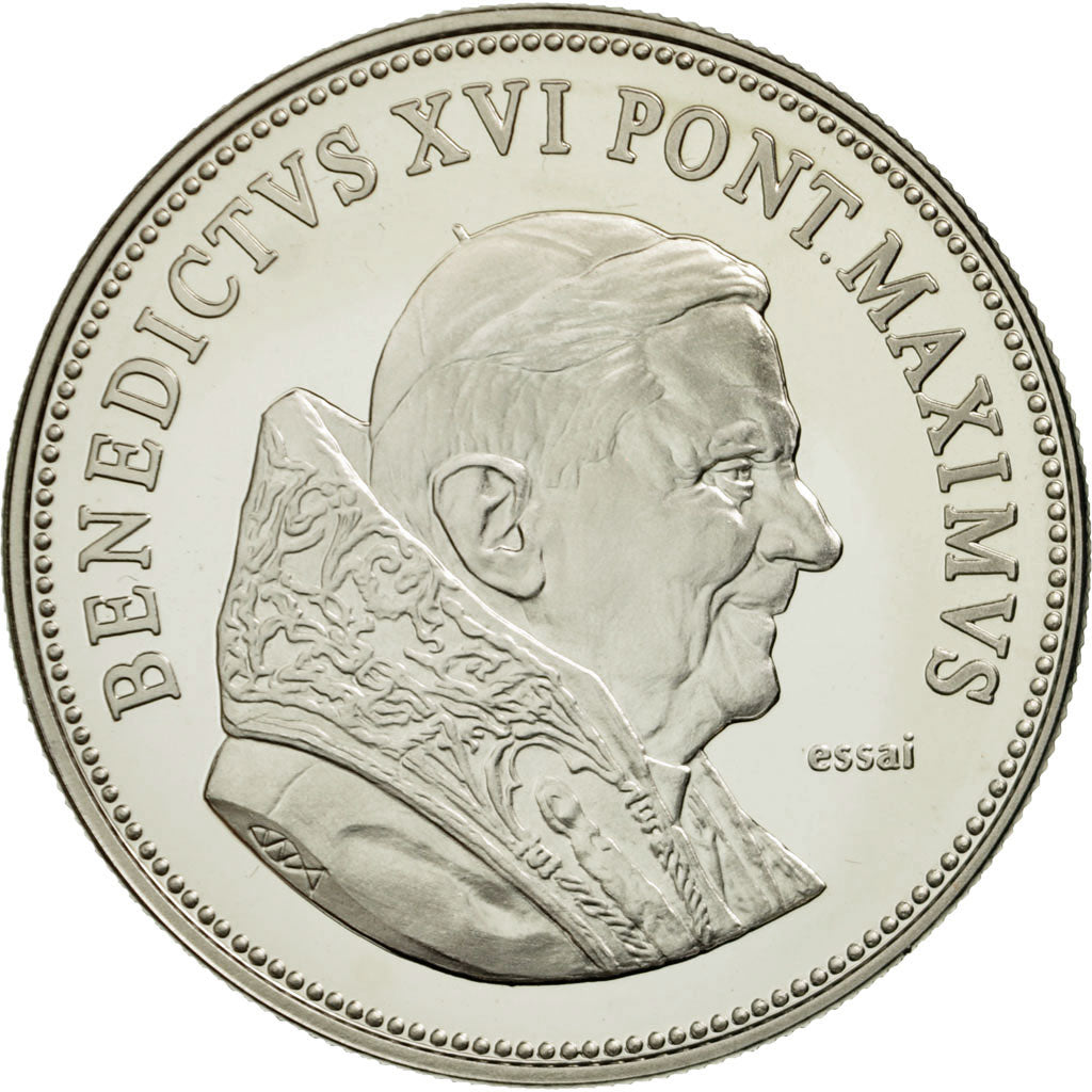 Vatican, Medal, Le Pape Benoit XVI, MS(65-70), Copper-nickel