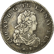 France, Louis XV, 1/3 écu de France, 1721, Orléans, réformé, Argent, TTB