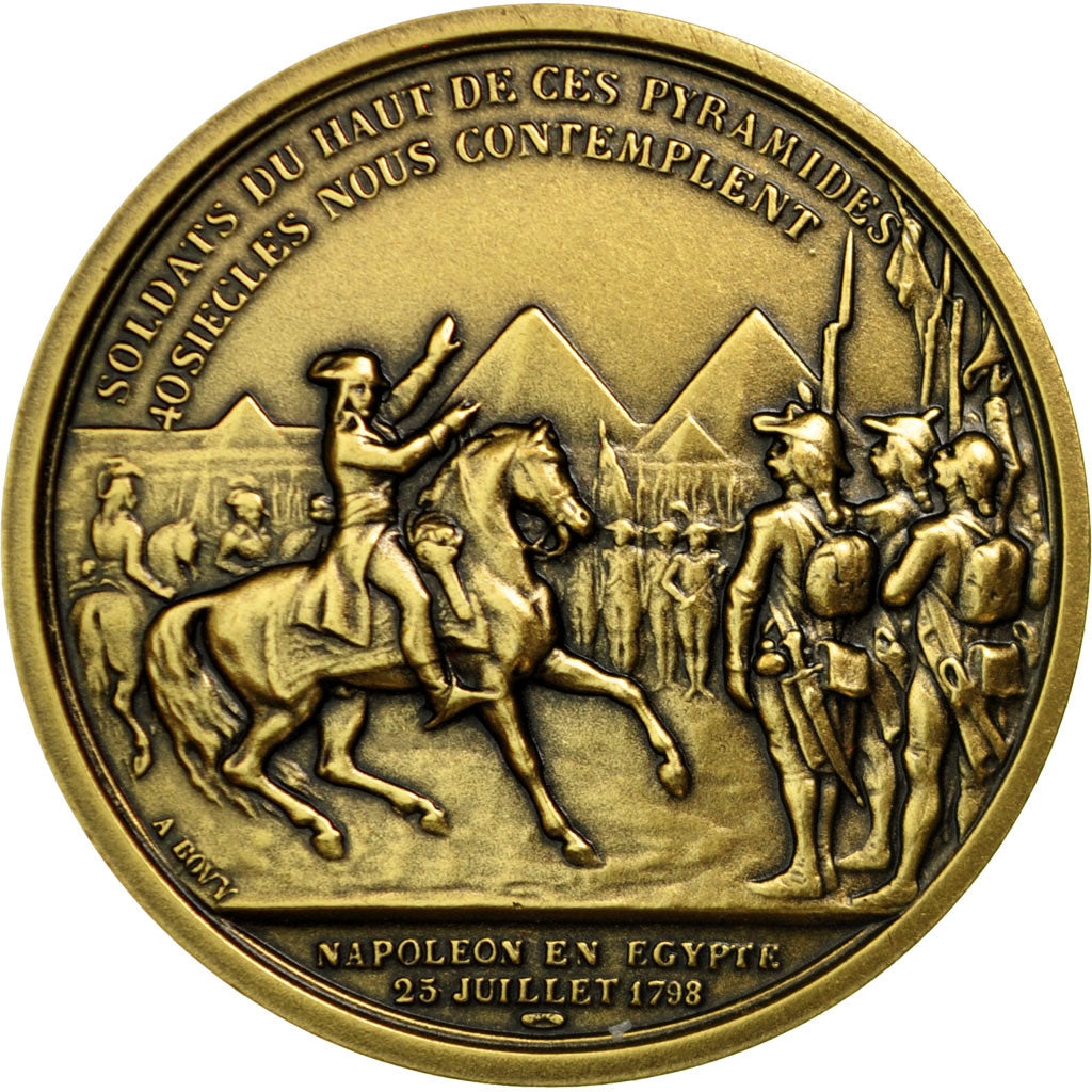 France, Medal, Napoléon Ier en Egypte, Bovy, Restrike, MS(65-70), Bronze