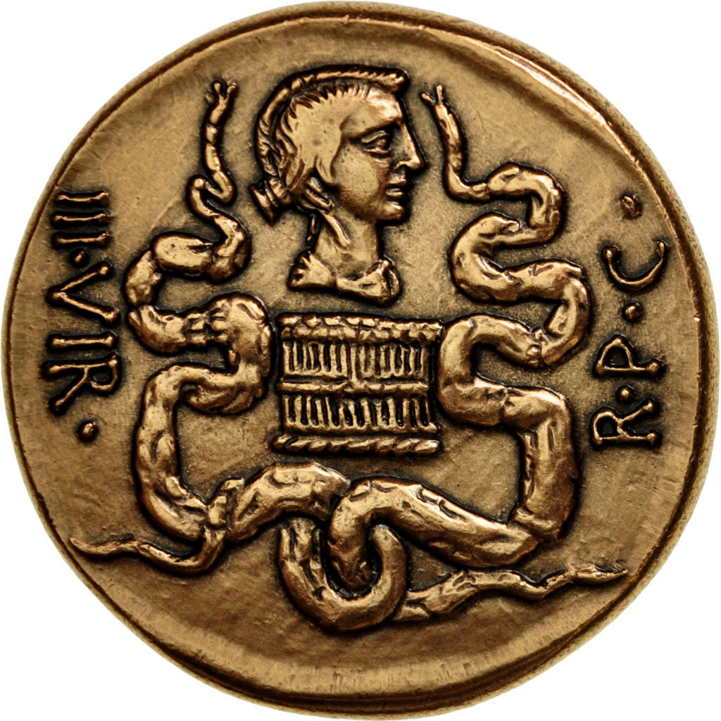 Francja, Medal, Reproduction Monnaie Antique, Marc Antoine, MS(65-70), Miedź