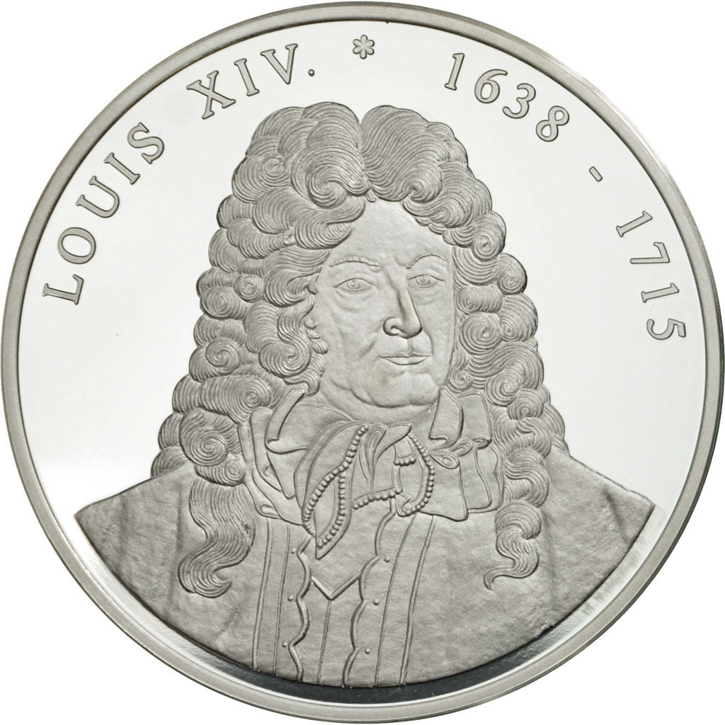 Frankrijk, Medaille, Les rois de France, Louis XIV, FDC, Verzilverd koper