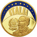 Italy, Medal, Ecu, Vittorio Emmanuele II, 1997, MS(65-70), Copper Gilt
