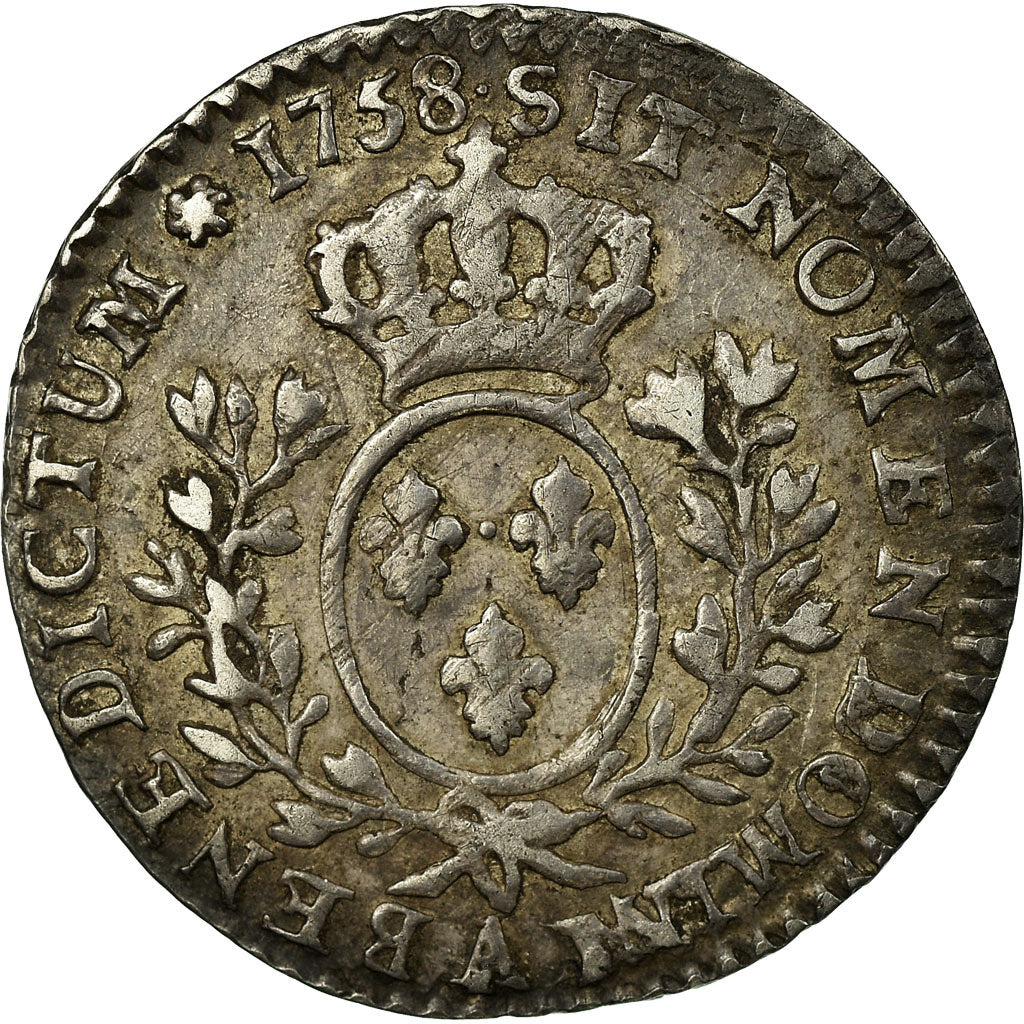Coin, France, Louis XV, 1/10 Écu au bandeau, 12 Sols, 1/10 ECU, 1758, Paris