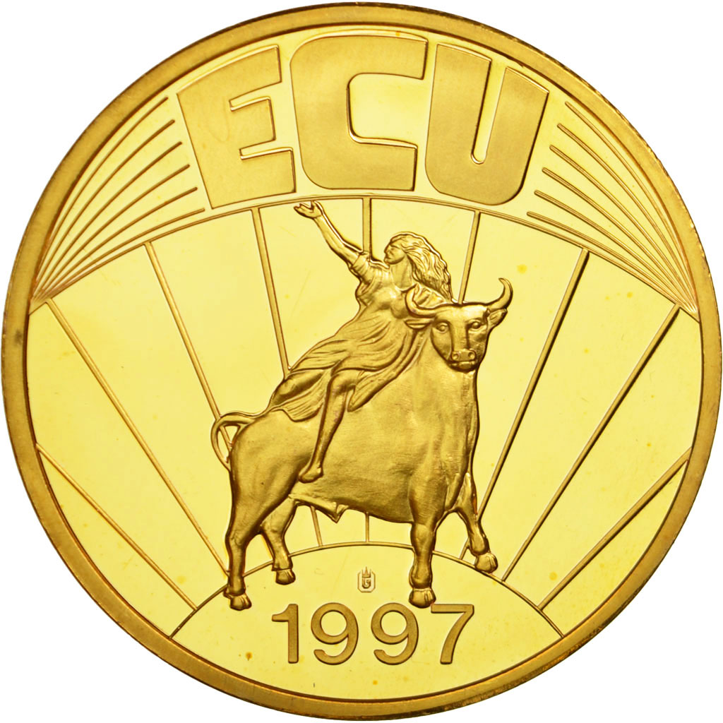 Luxembourg, Medal, Ecu, Marie Adelheid, 1997, MS(65-70), Copper Gilt