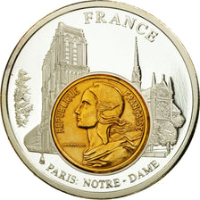 France, Medal, Notre Dame de paris, 1998, MS(65-70), Copper Plated Silver