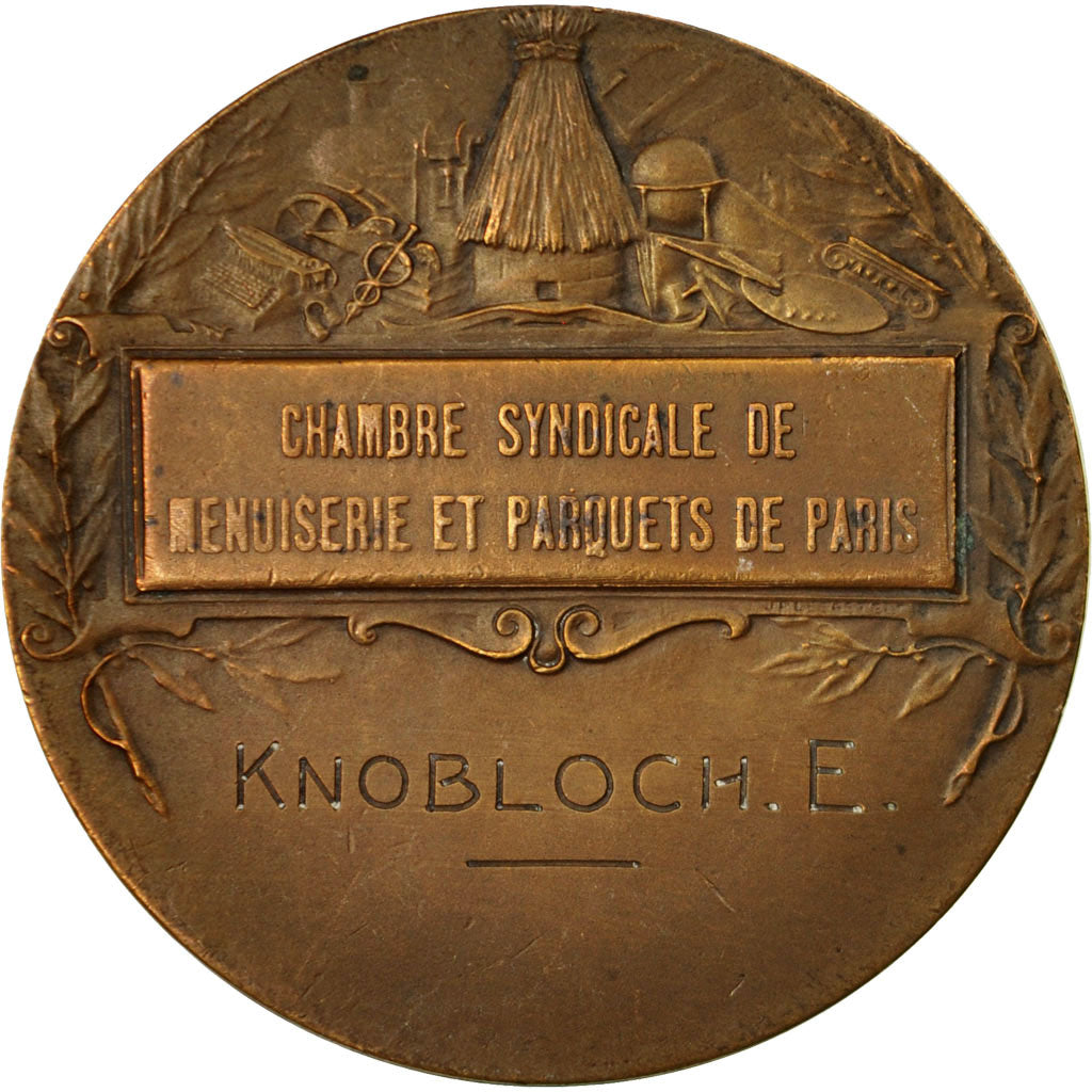 Francia, medalla, Chambre Syndicale de Menuiserie, Paris, EBC, Bronce