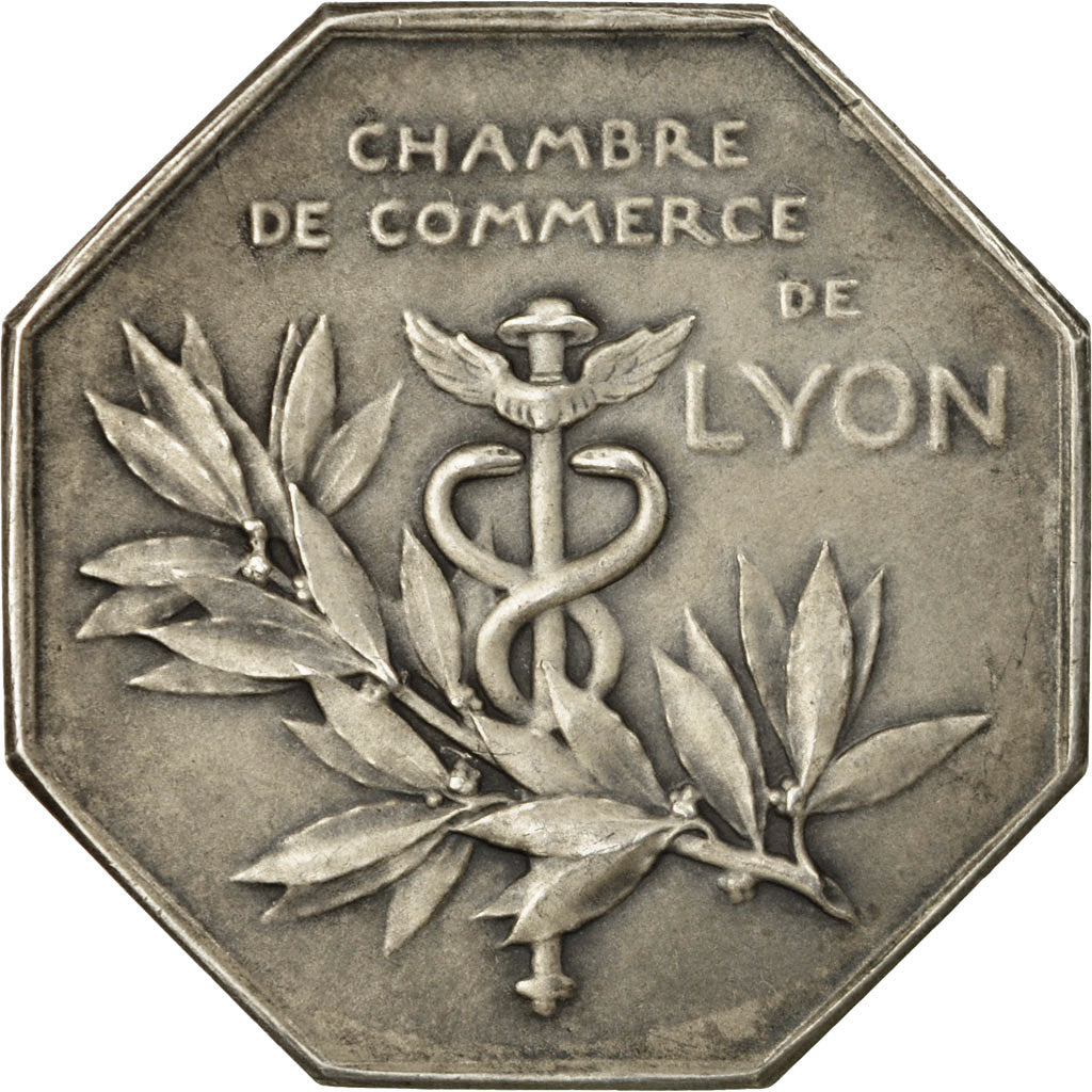 France, Token, Chambre de Commerce de Lyon, Roty, AU(55-58), Silver