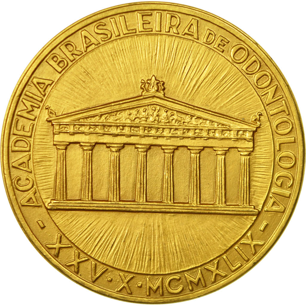Brazil, Medal, Médecine, Coelho E Souza, Odontologie, 1949, MS(60-62), Gilt