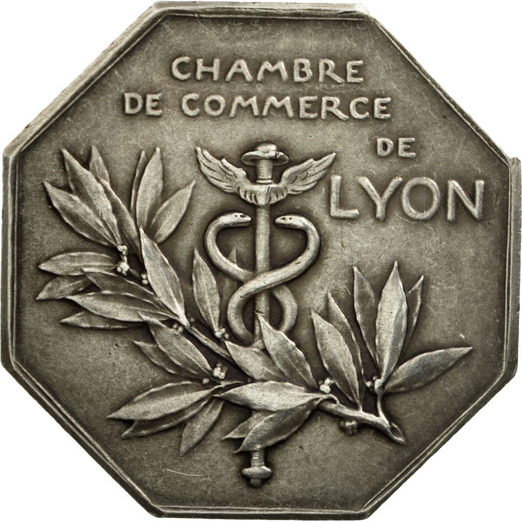 France, Token, Chambre de Commerce de Lyon, Roty, AU(55-58), Silver