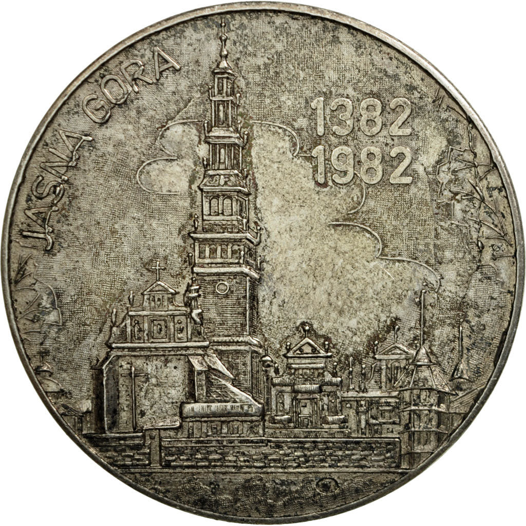 Polonia, medaglia, Jasna Gora, Jean-Paul II, 1982, SPL-, Argento
