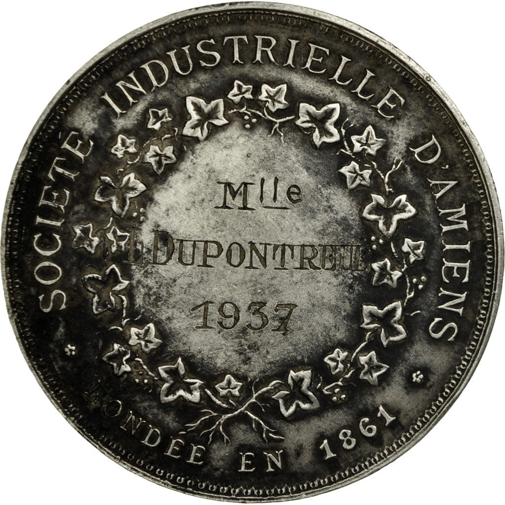 Frankreich, Medaille, Société Industrielle d'Amiens, 1937, VZ, Silber
