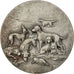 France, Medal, Société canine de Dieppe, Erdmann, AU(50-53), Silvered bronze
