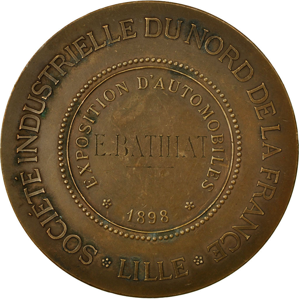 France, Medal, Exposition d'Automobiles de Lille, 1898, AU(55-58), Bronze
