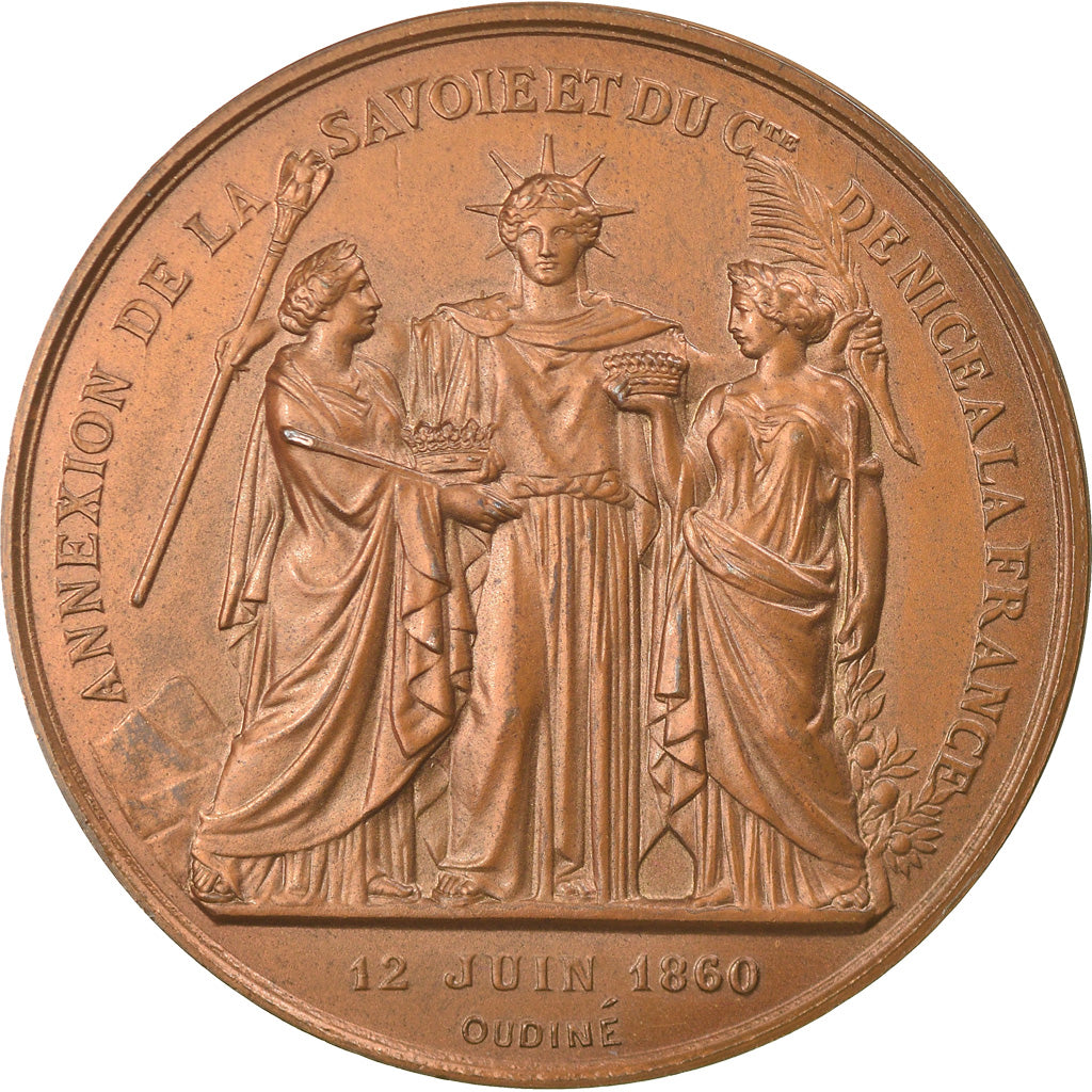 Frankrijk, Medaille, Napoléon III, Annexion de la Savoie et Nice, History