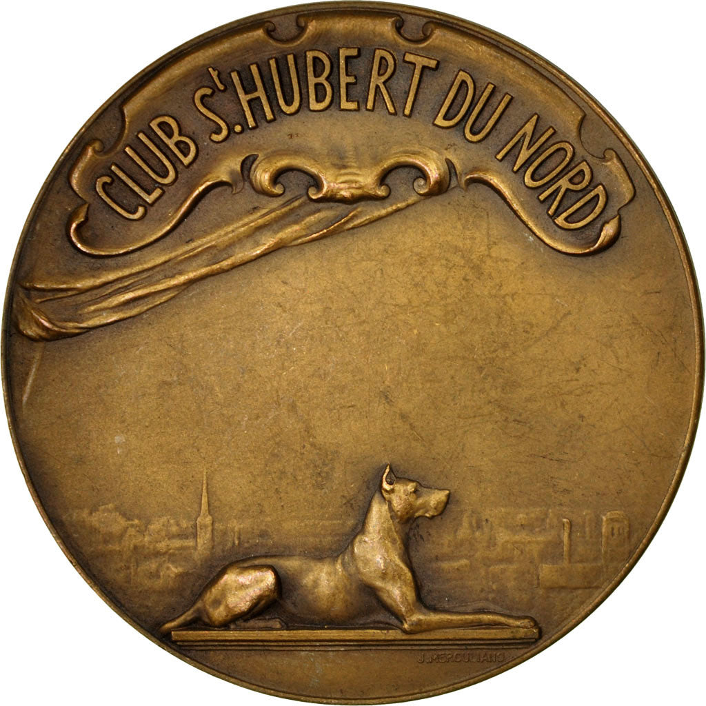 France, Medal, Chasse, Club Saint Hubert du Nord, Merculiano, AU(50-53), Bronze