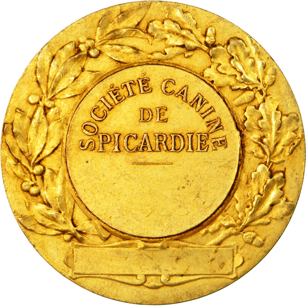 France, Médaille, Société Canine de Picardie, Erdmann, SUP, Gilt Bronze