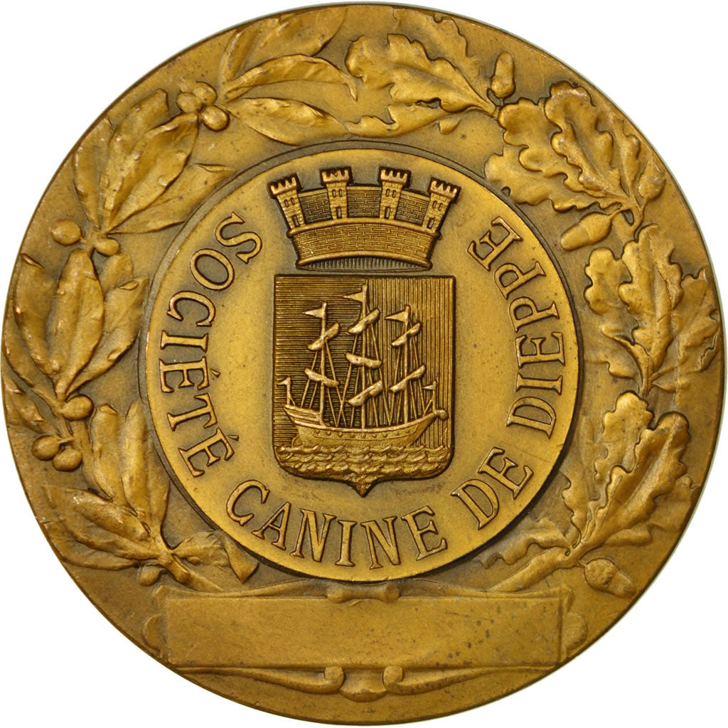 France, Medal, Société canine de Dieppe, Erdmann, AU(55-58), Bronze