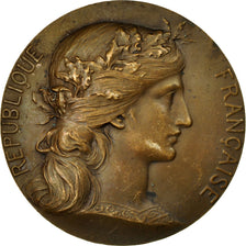 Francia, medalla, Marianne, République Française, Dupuis.D, MBC, Bronce