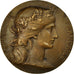 Francia, medalla, Marianne, République Française, Dupuis.D, MBC, Bronce