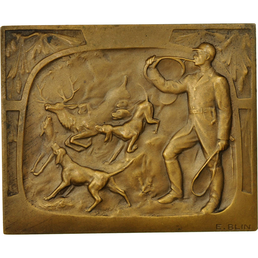 Francia, medaglia, Scène de Chasse à Cour, Blin, SPL-, Bronzo