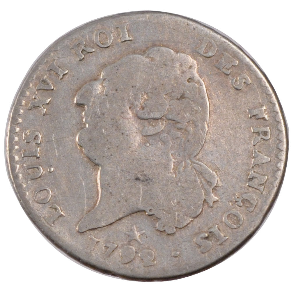Coin, France, 15 sols françois, 15 Sols, 1/8 ECU, 1792, Lille, VF(20-25)