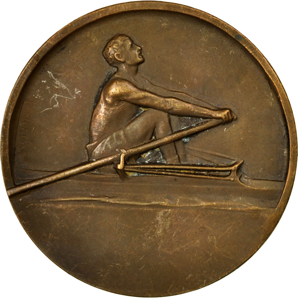 Frankreich, Medaille, Sport, Aviron Saint Quentinois, Régates, 1928, Fraisse