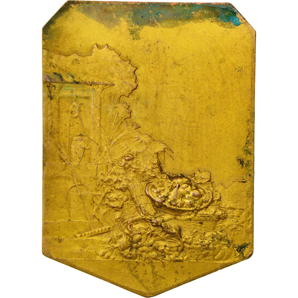 Frankrijk, Medaille, Art Nouveau, Horticulture, Jardins, ZF, Gilt Bronze