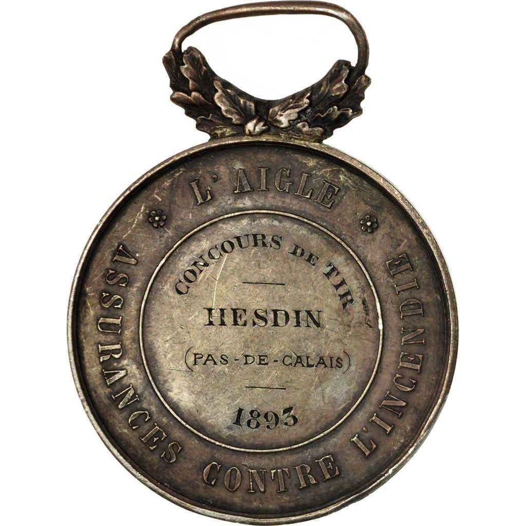 Francia, medalla, Compagnie l'Aigle, Assurances contre l'Incendie, Hesdin, 1893