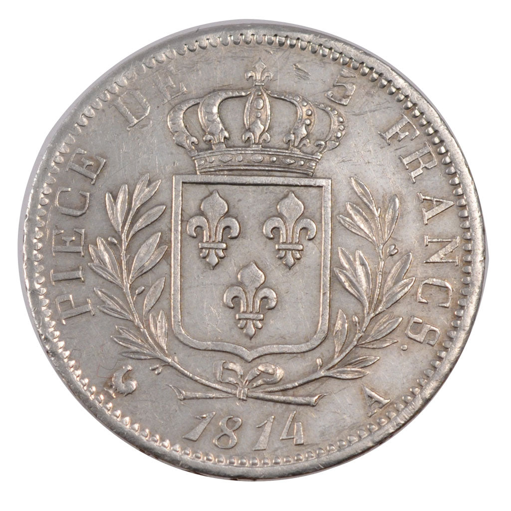 Francia, 5 Francs, 1814, Paris, SPL, Argento, Gadoury:591