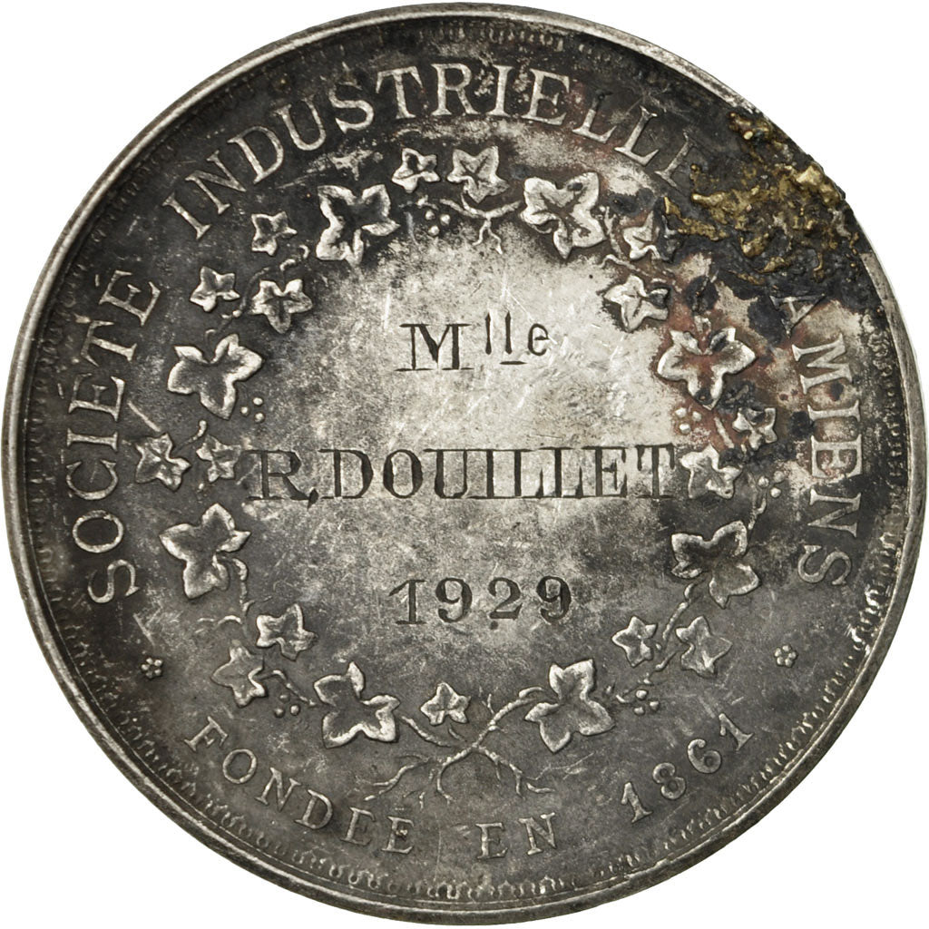 France, Medal, Société Industrielle d'Amiens, VF(30-35), Silver