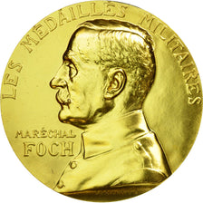 France, Medal, Maréchal Foch, Valeur-Discipline, Prud'homme.G, MS(64), Vermeil