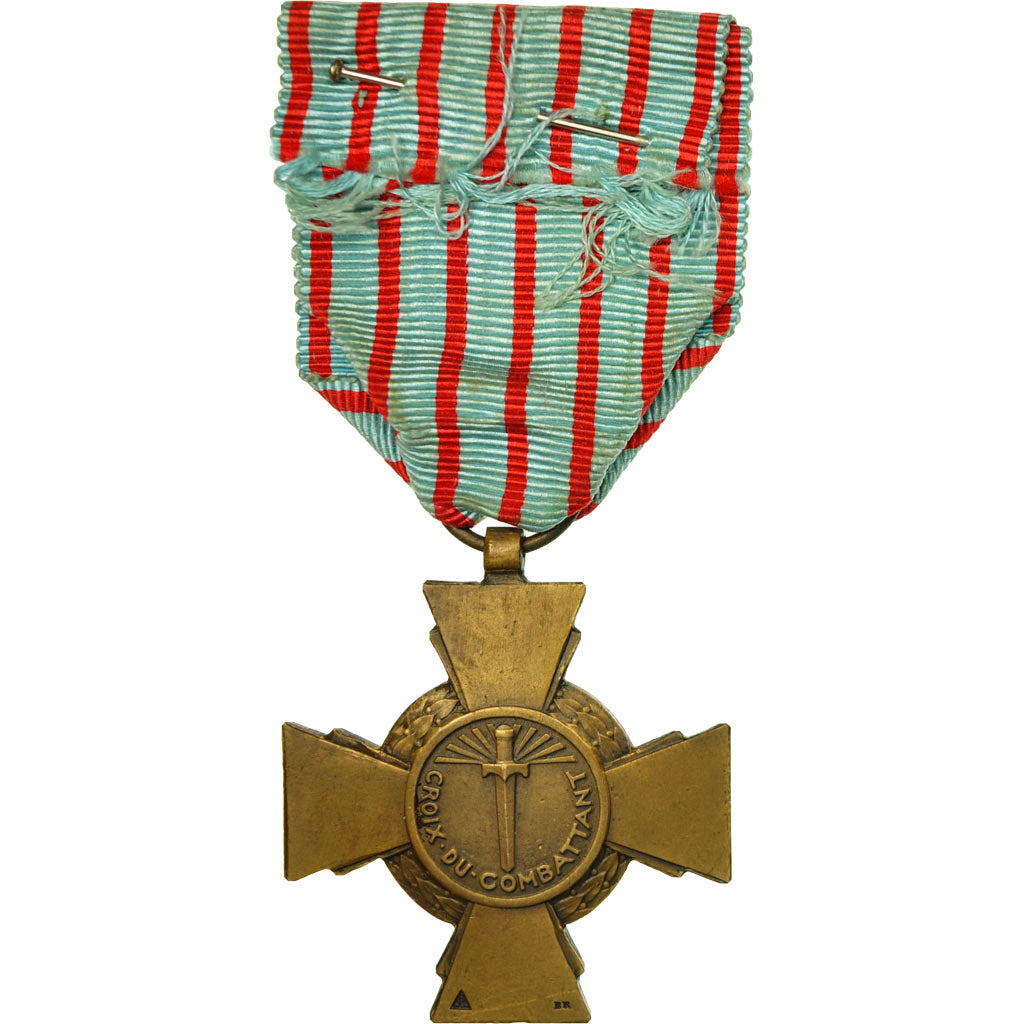 France, Croix du Combattant, Medal, 1914-1918, Very Good Quality, Bronze, 37