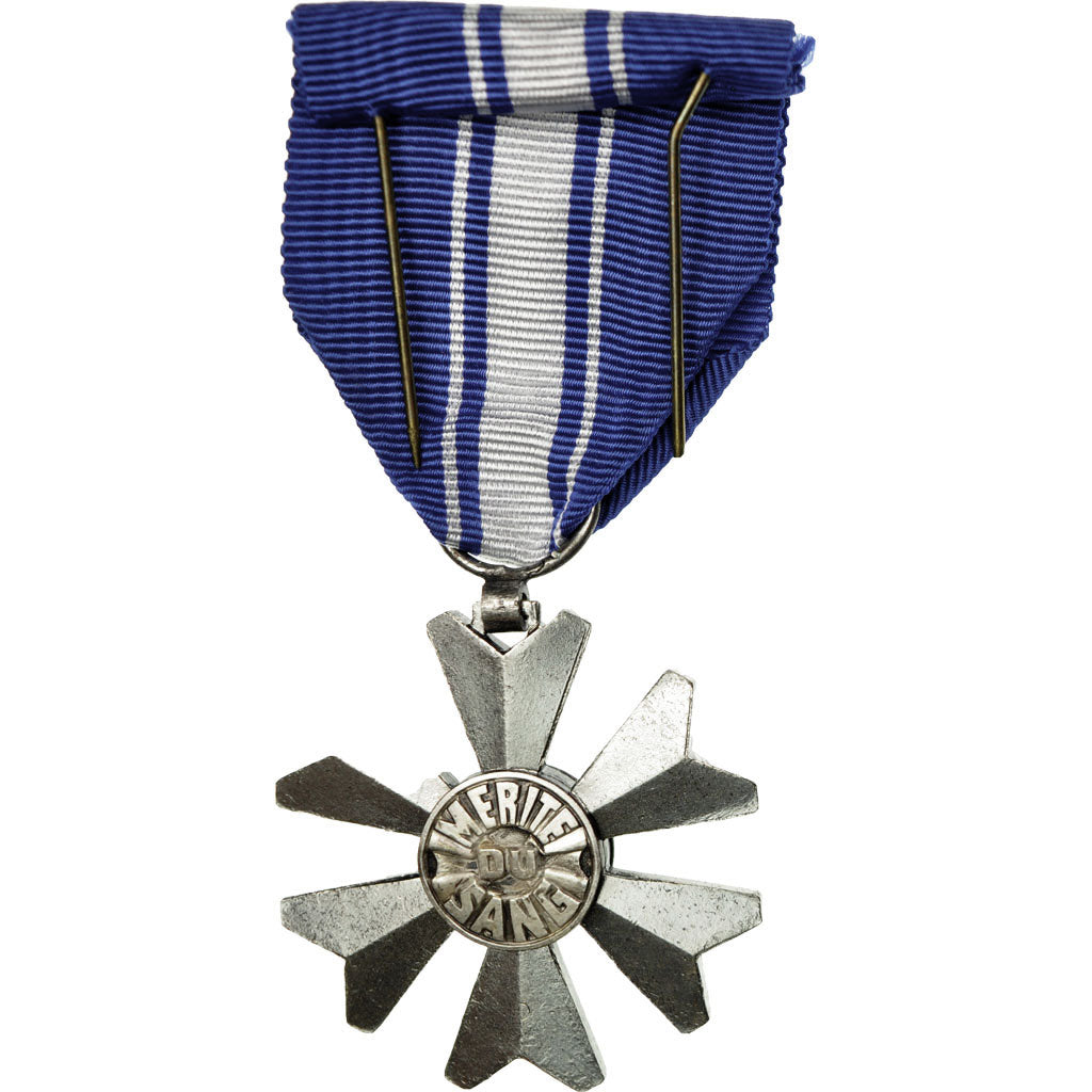 France, Mérite du sang, Medal, Uncirculated, Silvered bronze, 39
