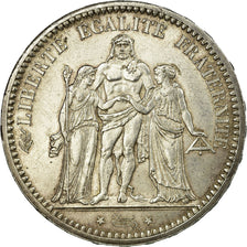 Moneda, Francia, Hercule, 5 Francs, 1872, Paris, EBC+, Plata, KM:820.1