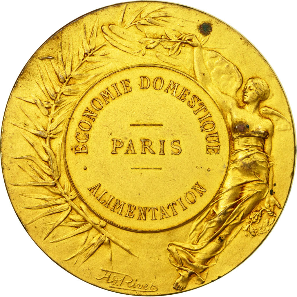 Francia, medalla, Economie Domestique, Alimentation, Paris, Bottée, EBC, Bronce