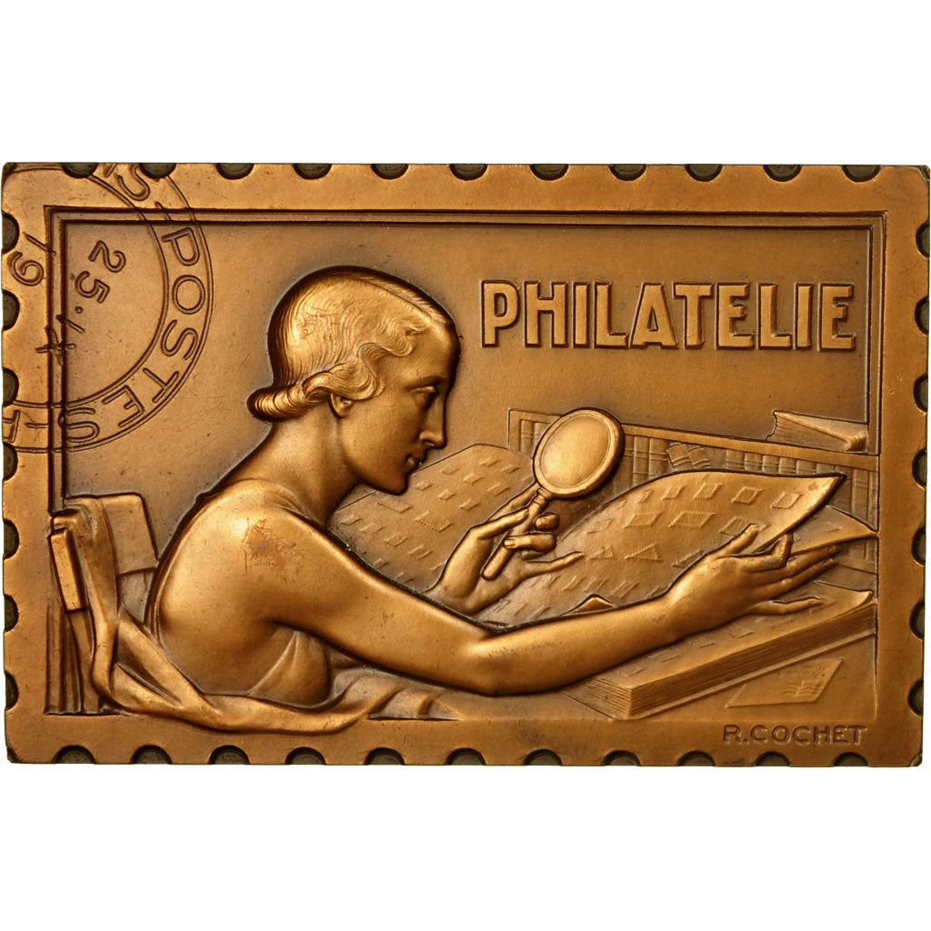 Frankreich, Medaille, Philatélie, 1987, Cochet, UNZ, Bronze