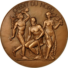 France, Medal, Banque, Crédit du Nord, 1973, Dropsy, MS(64), Bronze