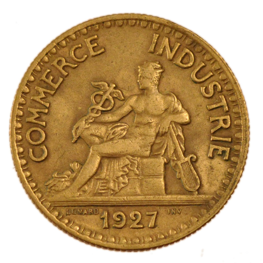 FRANCE, Chambre de commerce, 2 Francs, 1927, Paris, KM #877, EF(40-45),...