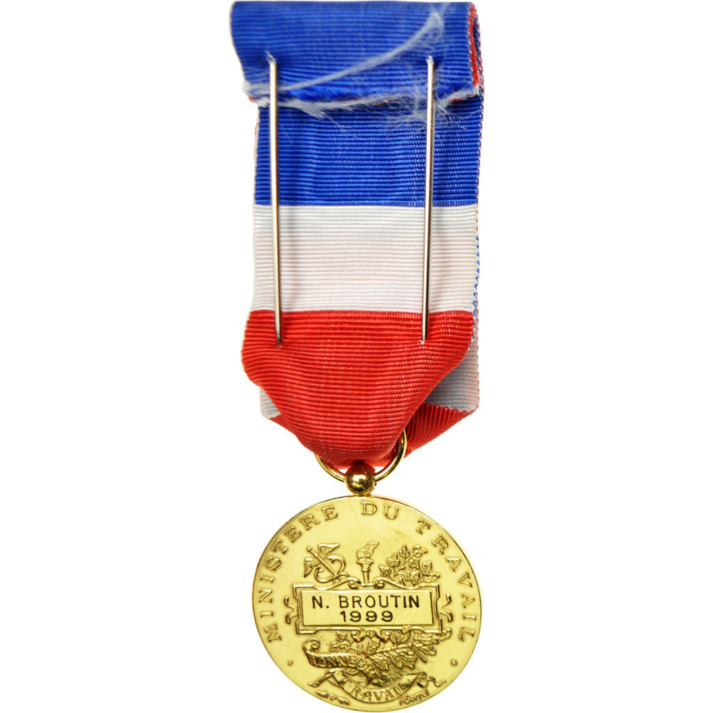 Francia, Médaille d'honneur du travail, medalla, 1999, Excellent Quality