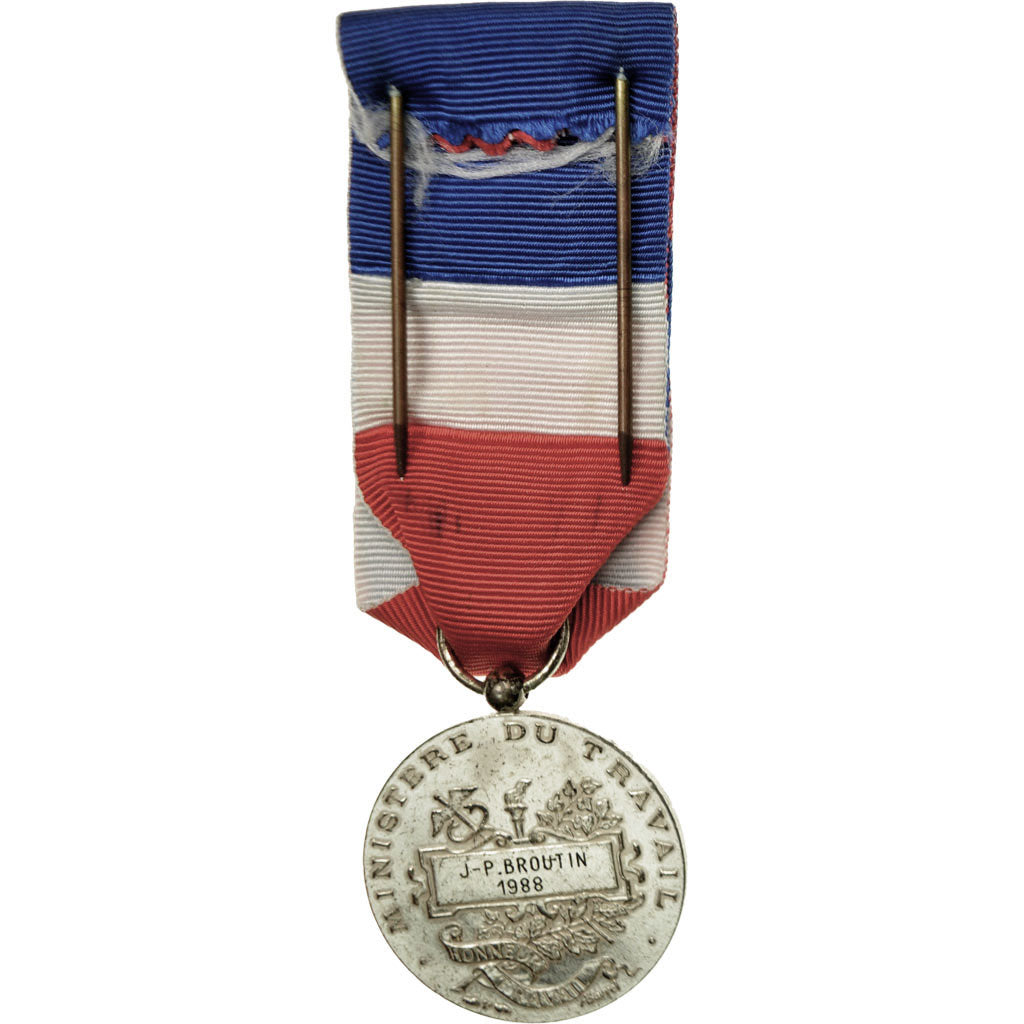 France, Médaille d'honneur du travail, Medal, 1988, Excellent Quality, Borrel