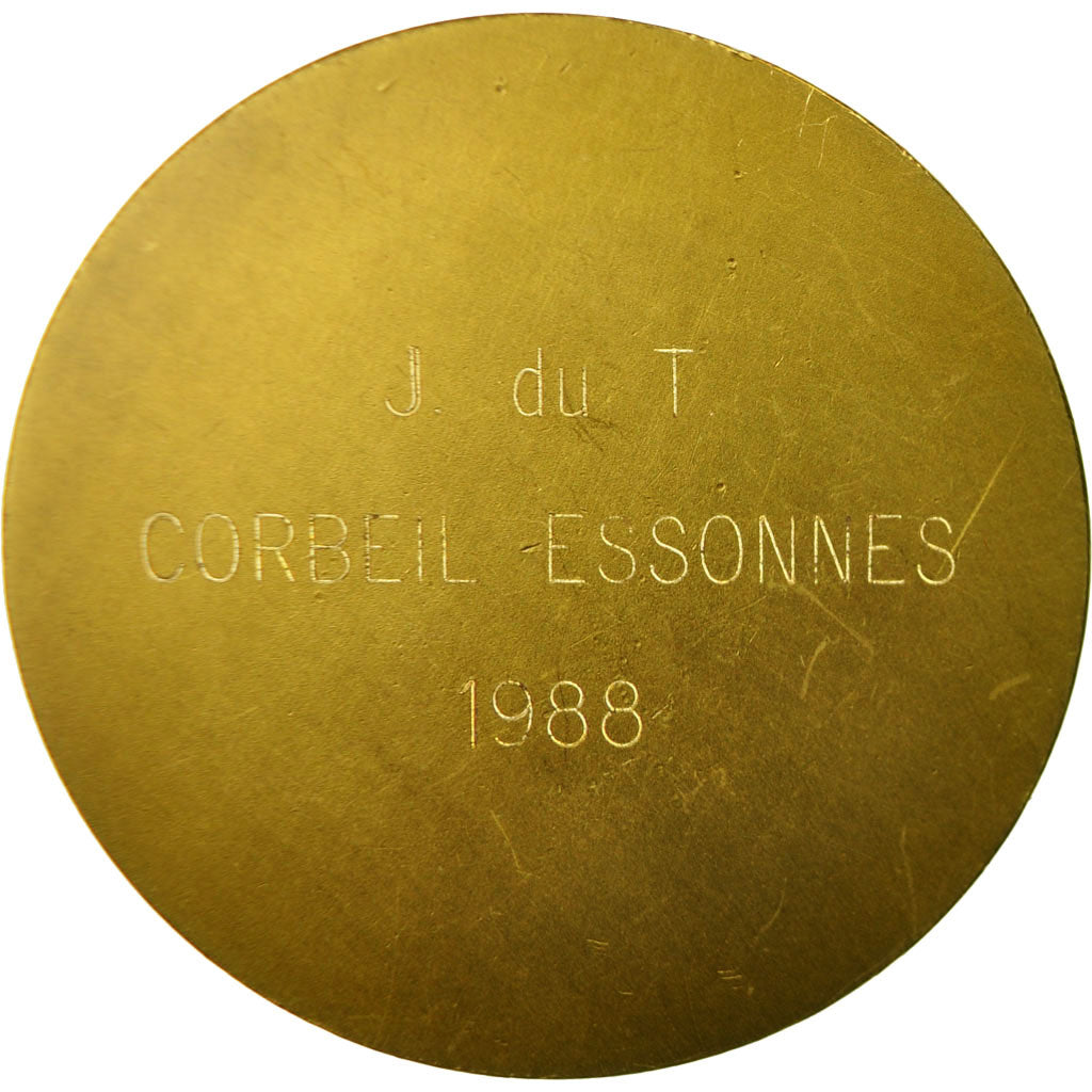 France, Medal, Corbeil-Essonnes, Marianne, 1988, Riquet, MS(63), Bronze
