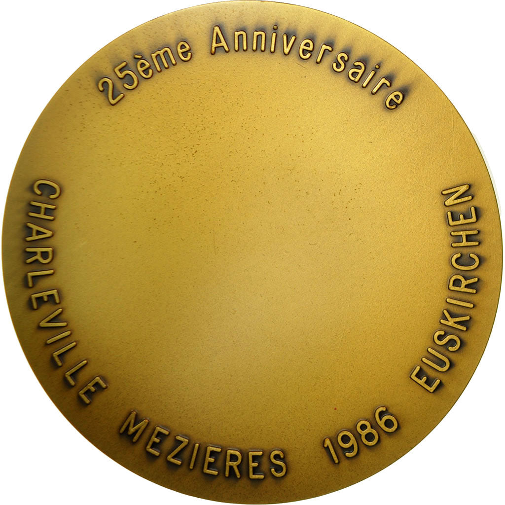 France, Medal, 25ème Anniversaire, Charleville-Mézières / Euskirchen, 1986