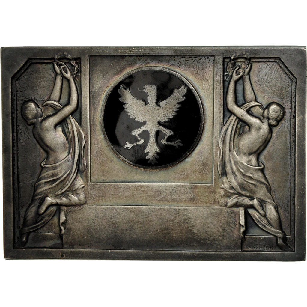 France, Medal, Art Déco, Femmes drapées aux Couronnes, Fraisse-Demey, MS(63)