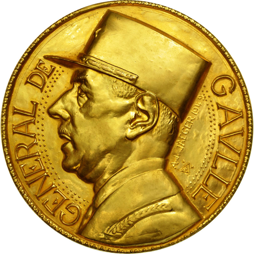 France, Médaille, Mémorial du Général de Gaulle, De Jaeger, SPL, Gilt Bronze