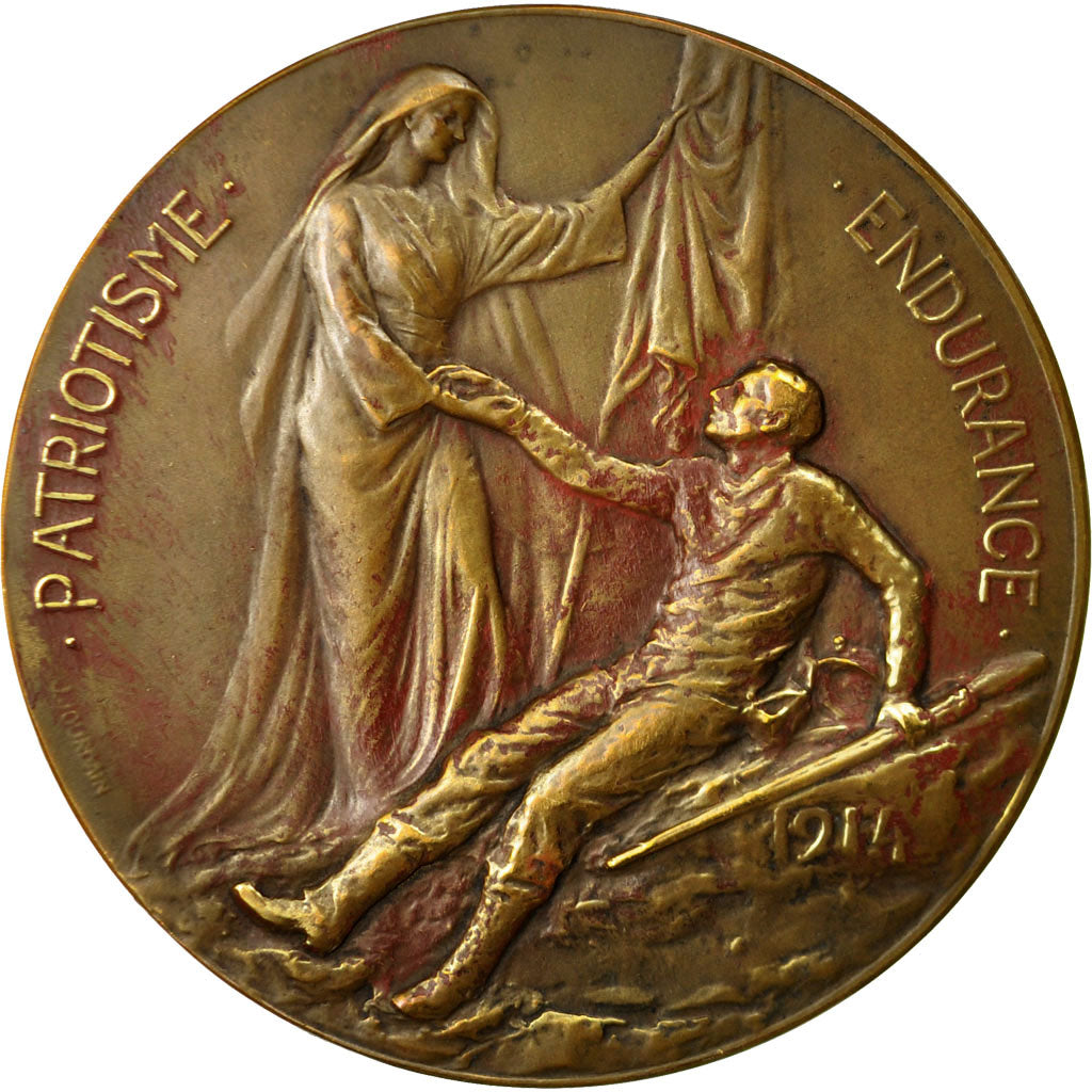 Belgien, Medaille, Grande Guerre, Cardinal Mercier, Patriotisme, 1914, Jourdain