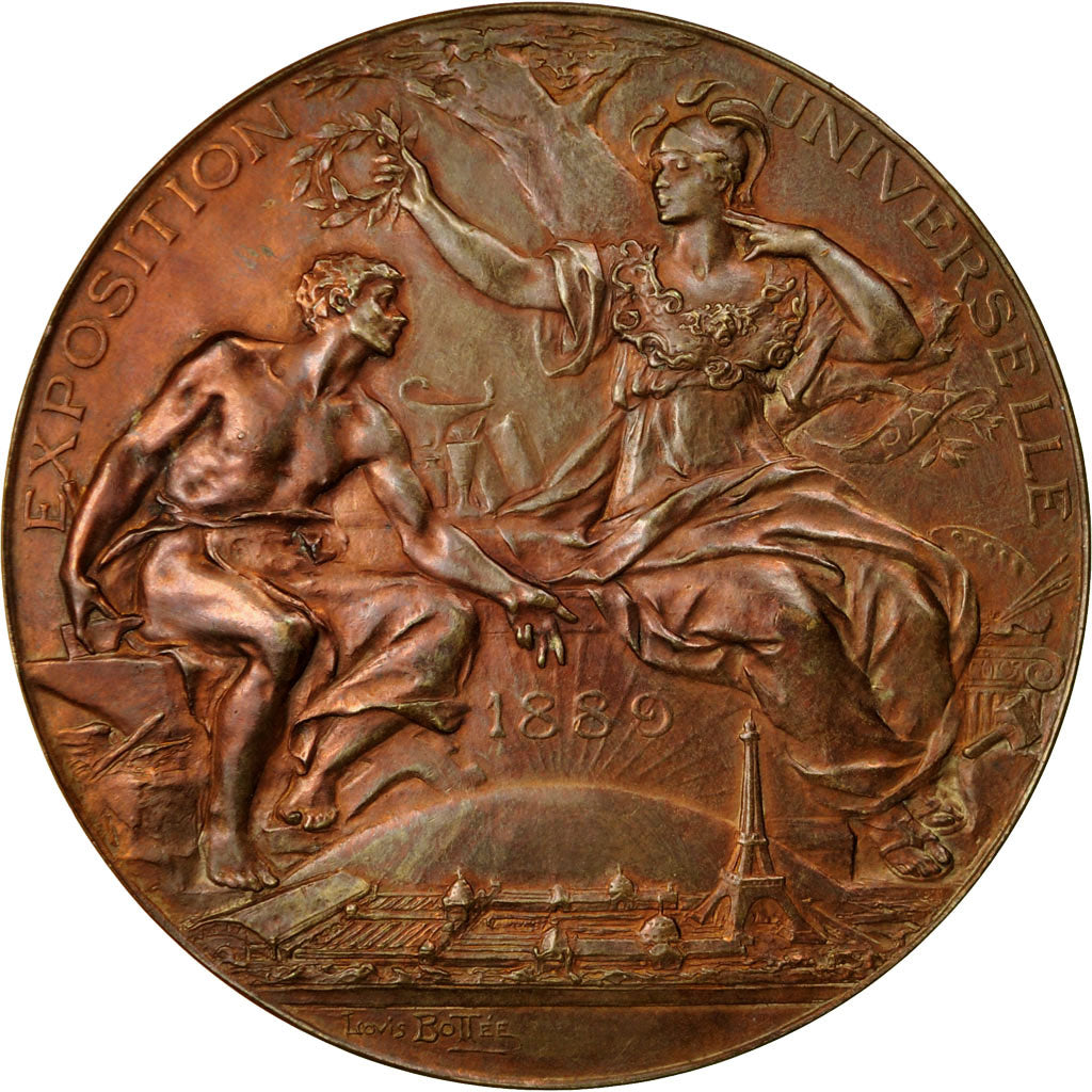 France Medal Exposition universelle de Paris 1889 Bottée AU(55-58 France Medal Exposition universelle de Paris 1889 Bottée AU(55-58