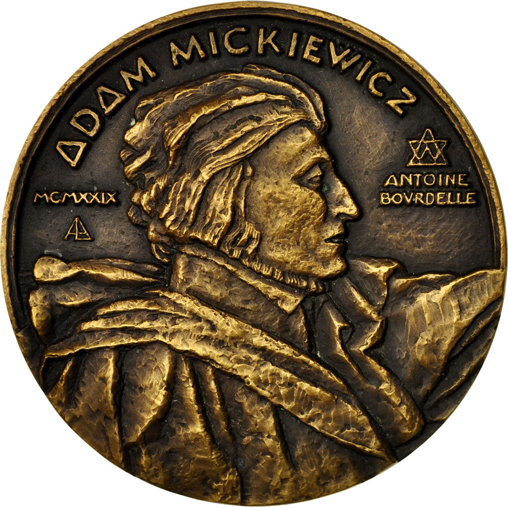 France, Medal, Monument d'Adam mickiewicz à Paris, 1929, Lavrillier, MS(64)