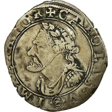France, Charles Quint, Teston, 1624, Besançon, Silver, EF(40-45), Boudeau:1288
