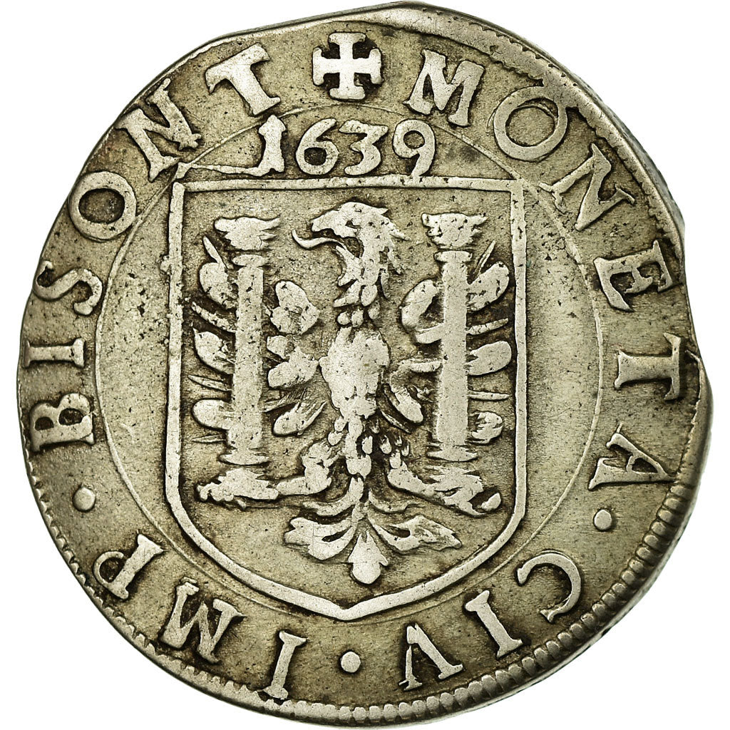 Moneta, Francia, Teston, 1639, Besançon, BB+, Argento, Boudeau:1288