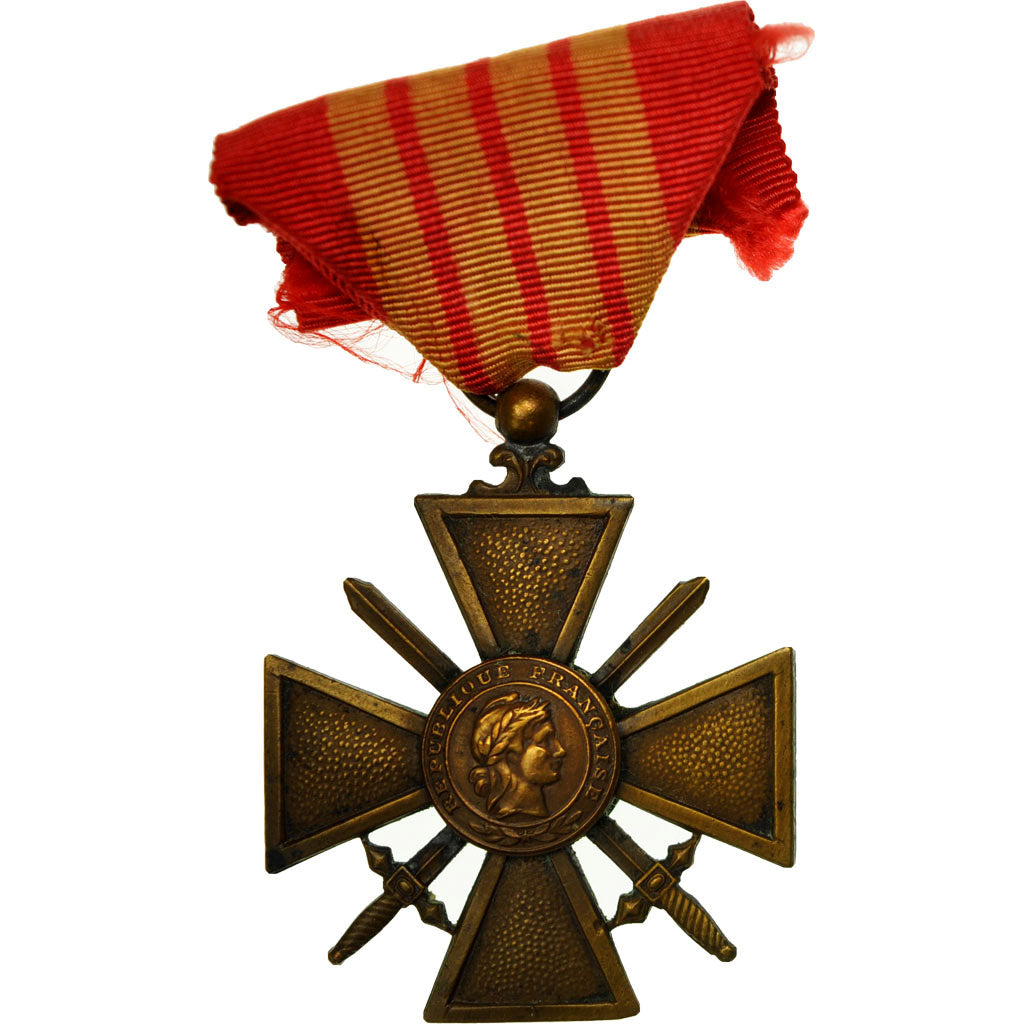France, Croix de Guerre, Médaille, 1939, Excellent Quality, Bronze, 37